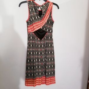 Womens Colorful Cutout‎ Dress Size 4 Weekend Gettaway Vacation Beach Stretch